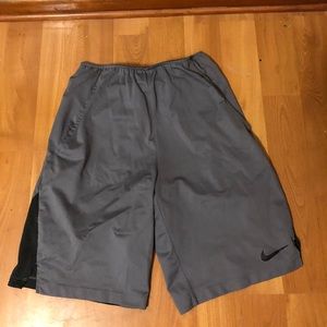 Gray Nike dry fit basketball shorts